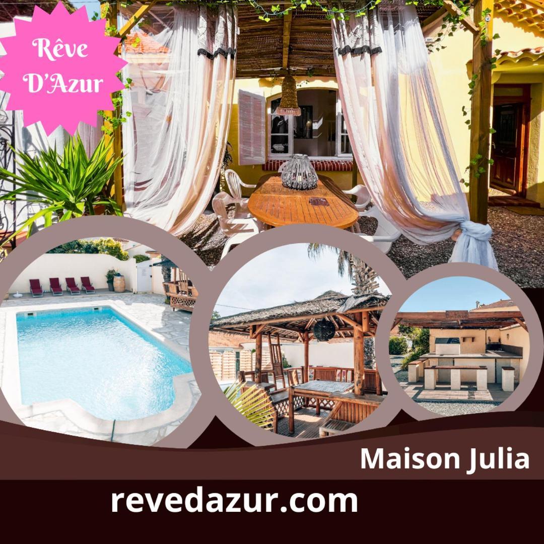 Reve D'Azur, 2 Chambres, Maison Julia En Bord De Mer A La Nartelle, Piscine Partagee, Parking & Terrasse Bbq, Wifi Et Draps Inclus Plage A Pied Sainte-Maxime Exteriér fotografie